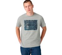 T-Shirt LEVI'S "SS RELAXED FIT TEE", Herren, Gr. L, grau (two horse pull 2 mid tone hather grau), Jersey, Obermaterial: 100% Baumwolle, relaxed fit hüftbedeckend, Rundhals, Shirts T-Shirt, mit großem