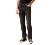 Tapered-fit-Jeans LEVI'S "502 TAPER", Herren, Gr. 32, Länge 34, schwarz (night shadows), Denim/Jeans, Obermaterial: 99% Baumwolle, 1% Elasthan, Basic, loose fit knöchellang, Jeans, in elegantem, moder