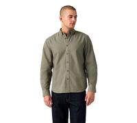 Langarmhemd LEVI'S "AUTHENTIC BUTTON DOWN", Herren, Gr. XL, N-Gr, mulled basil garment dye, Web, Obermaterial: 100% Baumwolle, Hemden, mit Ton-in-Ton Logostickerei auf der Brust (65298212-XL) mulled b