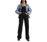 Levi's Ribcage Jeans mit weitem Bein in Schwarz W28 / L30 Straight Fit