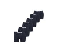 Boxershorts LEVI'S Gr. XXL, 6 St., blau (navy) Herren Unterhosen Levi's LEVIS MEN SOLID BASIC BOXER BRIEF ORG CO 6P ECOM (67957242-XXL)