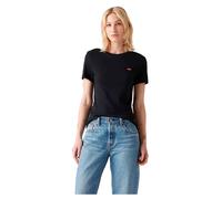 Levi's T-Shirt Damen Essential Hm Ss Tee Slim Fit 100% Baumwolle Caviar Größe M