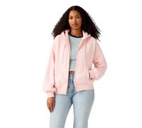 Hoodie LEVI'S "EVERYDAY FULL ZIP HOODIE SWEATSHIRT", Damen, Gr. XS (34), rosa (crystal pink brushed fleece), Sweatware, Obermaterial: 58% Baumwolle, 42% Polyester, unifarben, regular fit normal, ohne