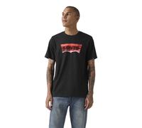 T-Shirt LEVI'S "Batwing Logo Tee", Damen, Gr. S, coastal filled bw 2 jet schwarz, Jersey, Obermaterial: 100% Baumwolle, normal normal, Rundhals, Shirts T-Shirt, mit Logo-Front-Print (26965245-S) coast