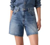 Shorts LEVI'S "HIGH BAGGY SHORT", Damen, Gr. 28, N-Gr, worn memory short, Web, Obermaterial: 100% Baumwolle, unifarben, regular fit ca. Mitte Oberschenkel, Hosen Shorts, im Five-Pocket Style (96633425