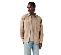 Levi's® Relaxed Fit Freizeithemd aus reiner Baumwolle Modell 'JACKSON WORKER ROGELIO' in Mittelgrau, Größe L