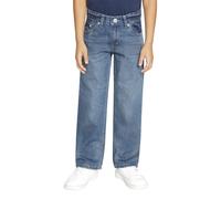 Regular-fit-Jeans LEVI'S KIDS "LVB 505 REGULAR FIT JEAN", Jungen, Gr. 12 (152), N-Gr, clouded tones, Denim/Jeans, Obermaterial: 79% Baumwolle, 15% Polyester, 6% Viskose, unifarben, regular fit lang, J