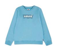 Sweatshirt LEVI'S KIDS "LVB LVB FRENCH TERRY BATWING", Jungen, Gr. 8 (128), forget me not, Sweatware, Obermaterial: 60% Baumwolle, 40% Polyester, bedruckt, Basic normal, Rundhals, Rippbündchen, Sweats