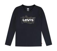 Langarmshirt LEVI'S KIDS "LVG LS BATWING FILL", Mädchen, Gr. 14 (158), schwarz (jet schwarz), Jersey, Obermaterial: 60% Baumwolle, 40% Polyester, bestickt, normal, Rundhals, Shirts Langarmshirt, mit L