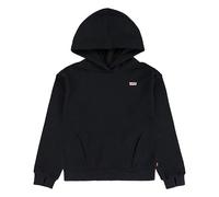 Hoodie LEVI'S KIDS "LVG BATWING PATCH HOODIE", Mädchen, Gr. 5 (110), schwarz, Sweatware, Obermaterial: 86% Baumwolle, 14% Polyester, unifarben, regular fit normal, ohne Ausschnitt, Rippbündchen, Sweat