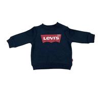 Sweatshirt LEVI'S KIDS "LVB LVB FRENCH TERRY BATWING", Jungen, Gr. 24M (92), blau (marineblaus), Sweatware, Obermaterial: 55% Baumwolle, 45% Polyester, bedruckt, regular fit normal, Rundhals, Rippbünd
