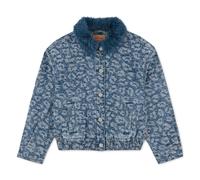 Jeansjacke LEVI'S KIDS, Mädchen, Gr. 14 (158), blazing blau, Denim/Jeans, Obermaterial: 99% Baumwolle, 1% Elasthan, regular fit normal, Manschette, Jacken Jeansjacke, mit Animal-Muster (86177541-14) b