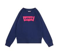 Sweatshirt LEVI'S KIDS "KET ITEM LOGO CREW", Mädchen, Gr. 18M (86), blau (medieval blau), Sweatware, Obermaterial: 60% Baumwolle, 40% Polyester, bedruckt, regular fit normal, Rundhals, Rippbündchen, S
