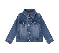 Jeansjacke LEVI'S KIDS "MY FIRST TRUCKER", Jungen, Gr. 6M68, blau (the big cheese no destruction), Denim/Jeans, Obermaterial: 61% Baumwolle, 38% Polyester, 1% Elasthan, normal, Jacken Jeansjacke, mit