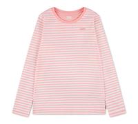 Langarmshirt LEVI'S KIDS "LVG STRIPE LS TEE", Mädchen, Gr. 4 (104), rosa (powder pink), Jersey, Obermaterial: 60% Baumwolle, 40% Polyester, gestreift, normal normal, Rundhals, Shirts Langarmshirt, in