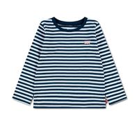 Langarmshirt LEVI'S KIDS "LVG STRIPE LS TEE", Mädchen, Gr. 6 (116), blau (big dipper), Jersey, Obermaterial: 60% Baumwolle, 40% Polyester, gestreift, normal normal, Rundhals, Shirts Langarmshirt, in S