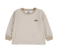 Langarmshirt LEVI'S KIDS "LVB STRIPE LS TEE", Jungen, Gr. 9M74, beige (fields of rye), Single Jersey, Obermaterial: 60% Baumwolle, 40% Polyester, gestreift, normal normal, Rundhals, Bündchen, Shirts L