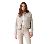 Jeansjacke LEVI'S "ORIGINAL TRUCKER", Damen, Gr. M (38), pebbled path trucker, Web, Obermaterial: 100% Baumwolle, figurbetont kurz, 1-Knopf-Manschette mit Schlitz, Jacken Jeansjacke, FRESH COLLECTION 