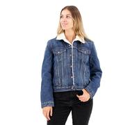 Jeansjacke LEVI'S "SHERPA TRUCKER" Gr. XS (34), blau (that new new) Damen Jacken Jeansjacken (49871841-XS)