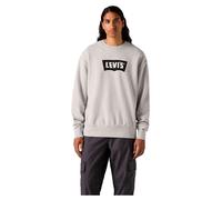 Sweatshirt LEVI'S "PREMIUM GRAPHIC CREW", Damen, Gr. M, premium graphic crew vtg bw logo two light erdgrau, Sweatware, Obermaterial: 100% Baumwolle, meliert, hüftbedeckend, Rundhals, Bündchen, Sweatsh