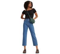Levi’s Ribcage Ankle Straight Jeans in blauem Stonewash W29-L31 Slim Fit