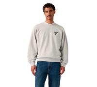 Sweatshirt LEVI'S "SUNSET CREW", Herren, Gr. XL, light erdgrau french terry, Sweatware, Obermaterial: 100% Baumwolle, bedruckt, bequem hüftlang, Rundhals, angesetztes Bündchen, Sweatshirts Sweatshirt,