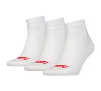 Levi's® Socken mit Label-Detail Modell 'MID CUT BATWING LOGO' im 3er-Pack in Weiss, Größe 43/46