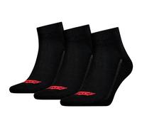 Levi's Unisex Quarter Socken, Nachhaltig Schwarz, 35/38 (3er Pack)