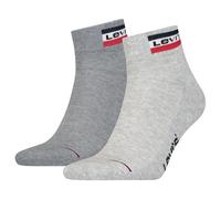 Levi's Unisex Quarter Socken, Grau, 35/38 (2er Pack)
