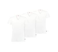 Levi’s V-Ausschnitt-T-Shirt, bequemes und elastisches Kurzarm-Baumwoll-T-Shirt und Unterhemd für Herren, 3er-Pack