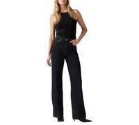 Levi's Ribcage Jeans mit weitem Bein in Schwarz W26 / L30 Straight Fit