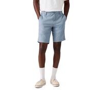 Chinoshorts LEVI'S "XX CHINO SHORT II", Herren, Gr. 38, N-Gr, kano blau cotton linen, Web, Obermaterial: 64% Baumwolle, 28% Leinen, 6% Elastomultiester, 2% Elasthan, normal knieumspielend, Hosen Chino
