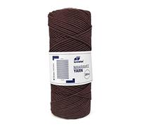 LEVIATAN Natürliches Makramee garn - 200m superweiche Makramee Schnur mit 3mm Einfachdrehung - 100% makramee Baumwolle Baumwollfadenseil für Basteln, Hochzeits- und Weihnachtsdekorationen Bronze