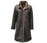 Levinsky Damen Wende-Fellmantel Lammfellmantel Giorgiana in Antikgrau