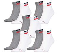 Levi's 10 Paar Levis 144NDL Mid Cut SPRTWR L Unisex Socken Strümpfe 902011001, Farbe:062 - white/grey, Socken & Strümpfe:43-46