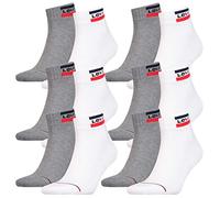 Levi's 12 Paar Levis 144NDL Mid Cut SPRTWR L Unisex Socken Strümpfe 902011001, Farbe:062 - white/grey, Socken & Strümpfe:43-46