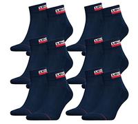 Levi's 12 Paar Levis 144NDL Mid Cut SPRTWR L Unisex Socken Strümpfe 902011001, Farbe:198 - Dress Blues, Socken & Strümpfe:43-46