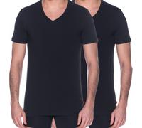 Levi's Herren V Neck T-Shirts Stretch Cotton 905056001 2er Pack, Farbe:Schwarz, Menge:2er Pack (1x 2er), Größe:S, Artikel:-884 Jet Black