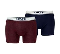 LEVIS 2er Pack Herren Boxershorts Unterhosen Boxer Briefs Cotton Stretch, Farbe:Mehrfarbig, Größe:XL, Artikel:-004 Navy/red Heather