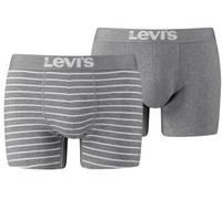 Levis 2P Base Stripe Boxer Grau Baumwolle Medium Herren