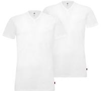 Levis 2P Base V-Neck T-shirt Weiß Baumwolle Small Herren