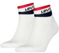 Levi's Quarter Socken Unisex 2er Pack, Blau/Weiß/Rot, 43/46
