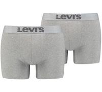 Levis 2P Organic Cotton Base Boxer Grau Baumwolle Medium Herren