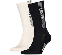 Levis 2P Sport Logo Regular Cut Sock Schwarz/Weiß Gr 39/42 Herren