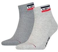 Levi's Unisex Quarter Socks, Grey, 43/46