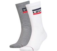Levi´s ® Sportswear Logo Regular Socken 2 Paare EU 39-42 White / Grey (Herstellerartikelnummer: 902012001062039)