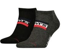 Levis 2P Sportswear Logo Low Cut Sock Grau/Schwarz Gr 35/38
