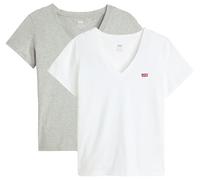 Levi's Damen 2PACK Perfect Vneck TEES T-Shirt, 2 Pack V Neck White, L