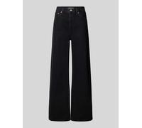Levi's Ribcage Jeans mit weitem Bein in Schwarz W30 / L30 Straight Fit