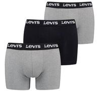 Levis 3P Repeat Logo Boxer Brief Multi Schwarz/Grau Baumwolle Large Herren
